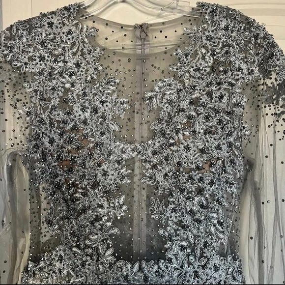 Silver Mac Duggal Evening Gown - Picture 9 of 12